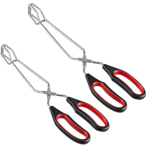 2 Pcs Stainless Steel Scissor Tongs