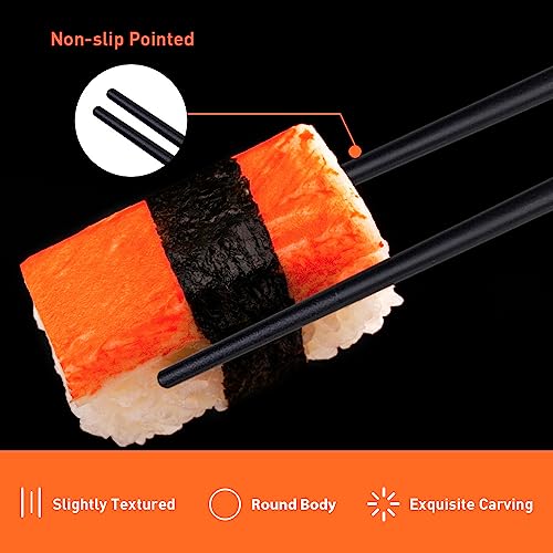 5 Pairs Premium Reusable Chopsticks