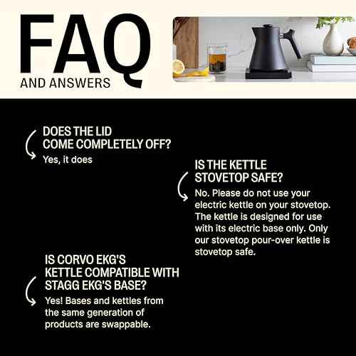 Corvo EKG Pro Gooseneck Electric Kettle for Pour Over Coffee & Tea