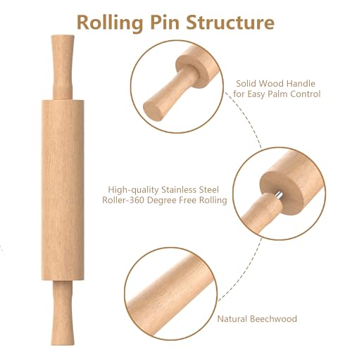 Rolling Pin with Handles (3 Count)