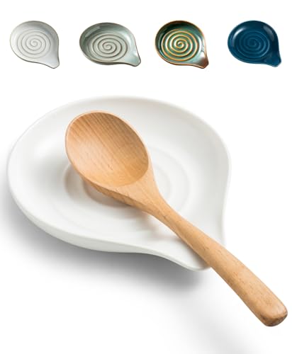 Spoon Rest Kitchen Spoon Holder for Stove Top Ceramic Spoon Rest