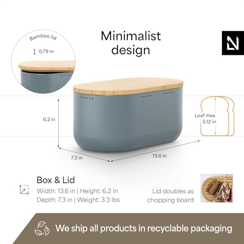 Bread Box I Metal bread box for long lasting freshness with non