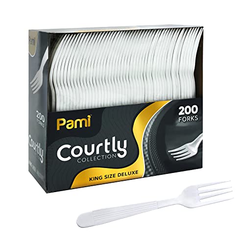 Heavy Weight Disposable Plastic Forks (200 Count)