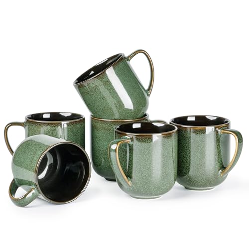 Ceramic Coffee Mugs Set of 6 (6 Count)