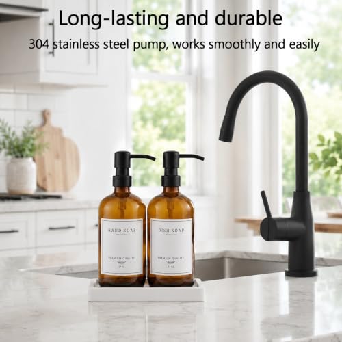 Thick Glass Soap Dispenser (2 Count)
