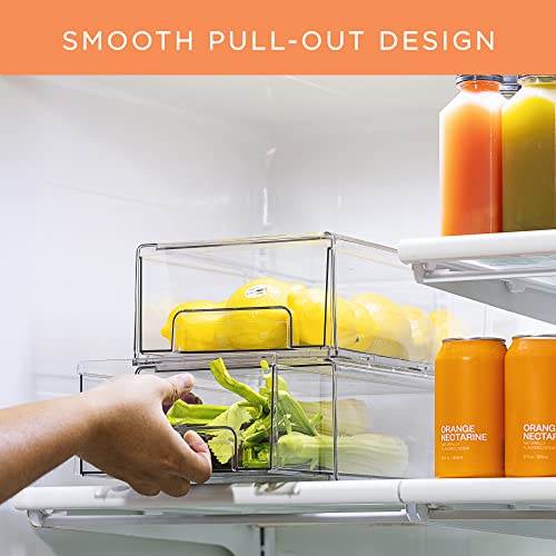 Clear Stackable Storage Drawers for Refrigerator