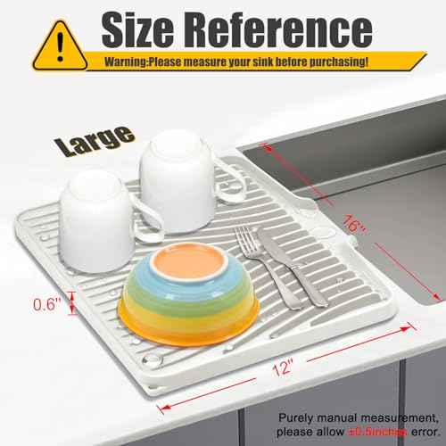 Silicone Dish Drying Mat for Kitchen Counter