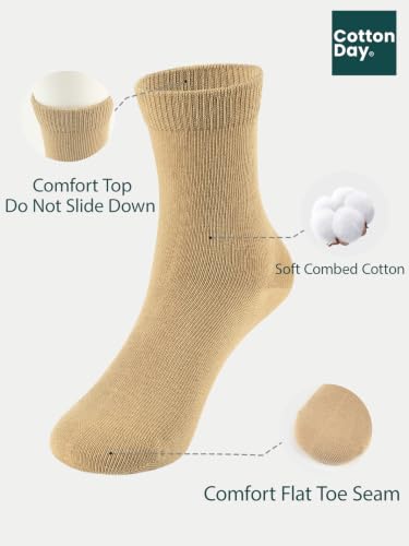 Unisex Kids Boys Girls Soft Cotton School Socks 8 (6 Count)