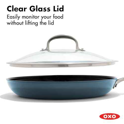 Enhanced 12” Nonstick Frying Pan Skillet with Lid