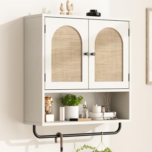 Rattan Bathroom Wall Cabinet