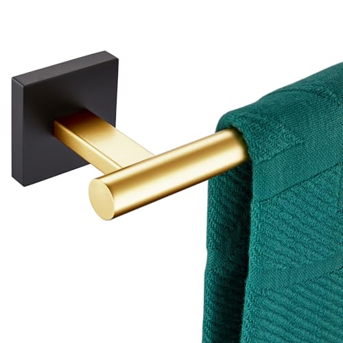 Bathroom Towel Bar Bath Towel Holders for Toilet Kitchen Cabinet Wall Mount 24 Inch Black with Gold Stainless Steel B4005GDK