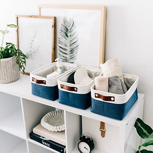 12x8in Canvas Storage Baskets (3 Count)