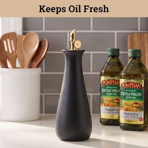 Ceramic Olive Oil Dispenser with Self