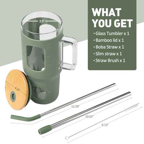 Glass Tumbler with Lid