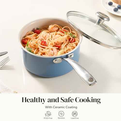 Nonstick Ceramic Sauce Pan with Lid