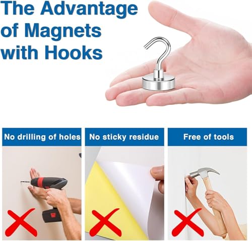 Magnetic Hooks for Cruise Essentials 2026 Cabins Door 45 Pack (45 Count)