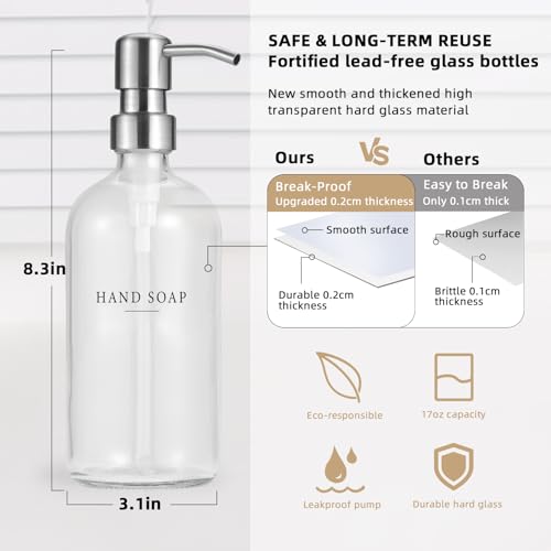 Glass Soap Dispenser (2 Count)