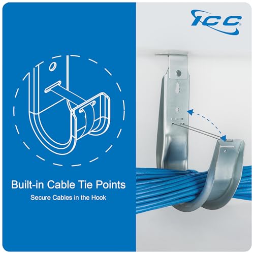 Ceiling Mount J Hook 4” with Retainer Clip (25 Count)