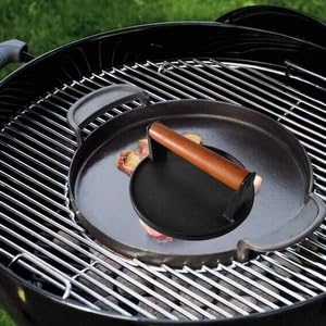 Cast Iron Grill Presses with Wood Handle