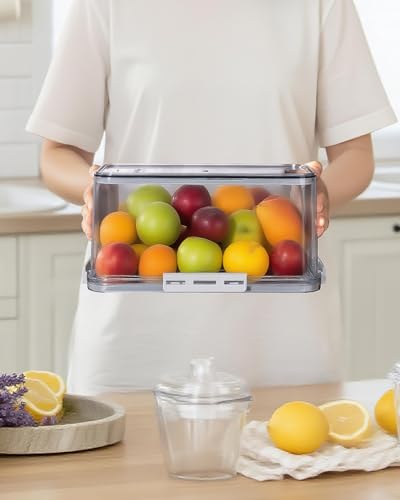 Bread Box 2 Pack Bread Storage Container Airtight Recording Time Bread Box for Kitchen Countertop Plastic Bread Keeper with Lid for Homemade Bread (2 Count)