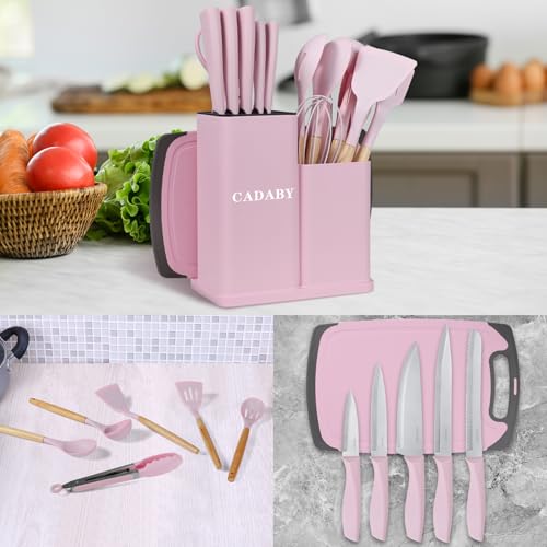 19 PCS Pink Kitchen Cooking Utensils Set Kitchen Tools Set (19 Count)