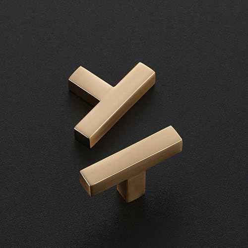 Champagne Bronze Cabinet Handles Cabinet Pulls Single Hole 5 Pack (5 Count)