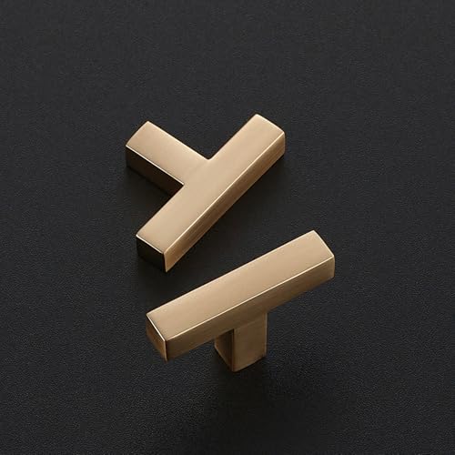 Champagne Bronze Cabinet Handles Cabinet Pulls Single Hole 10 Pack (10 Count)