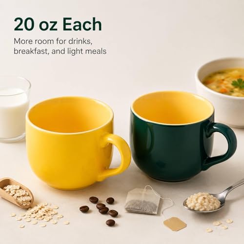 20 oz Ceramic Mug Set of 2 (2 Count)