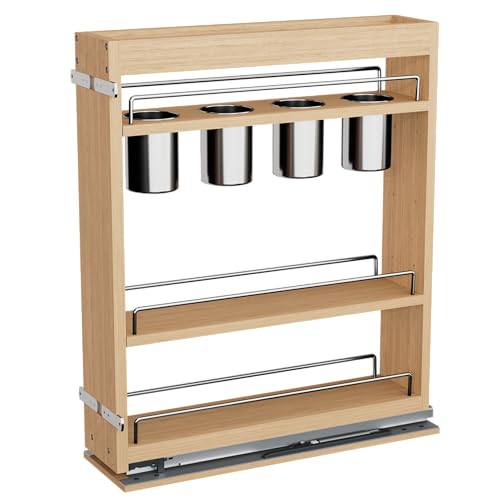 Pull Out Spice Rack Cabinet Organizer