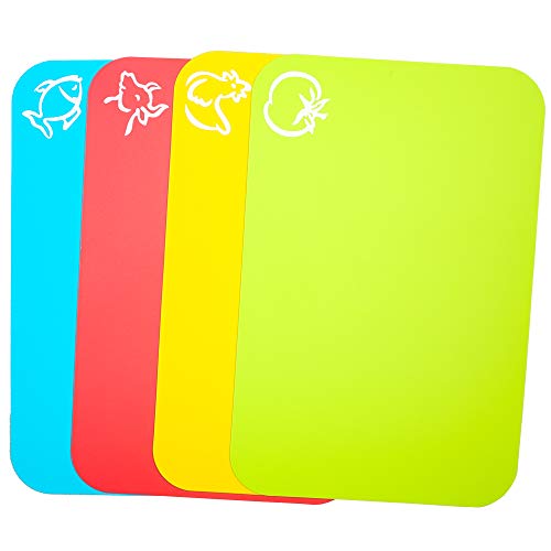 Small Flexible Plastic Cutting Board Mats (4 Count)
