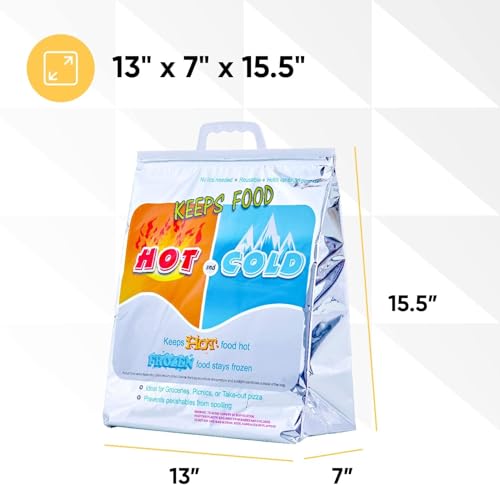 Hot and Cold Insulated Bags for Food Delivery (10 Count)