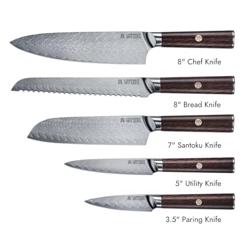 Magnetic Kitchen Knife Block Set 6 Pcs (7 Count)