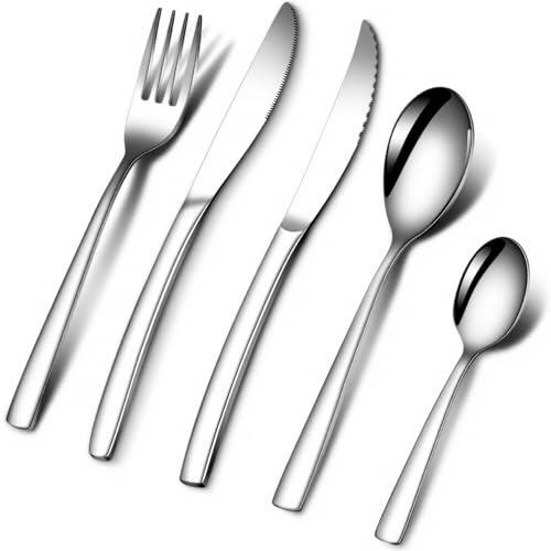 20 Piece Silverware Set for 4 with Steak Knives (20 Count)