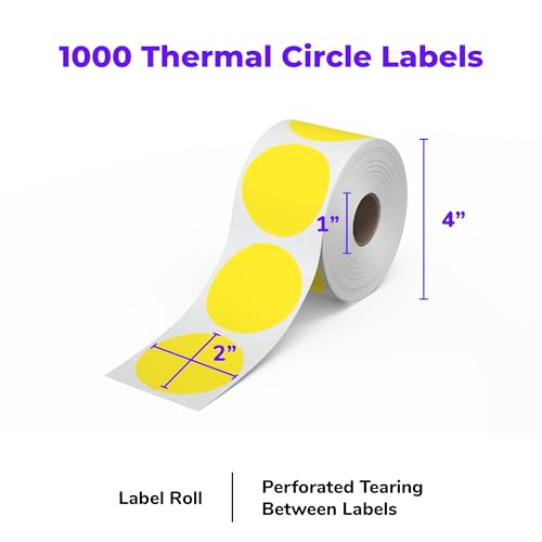2 Inch Circle Thermal Labels (1000 Count)