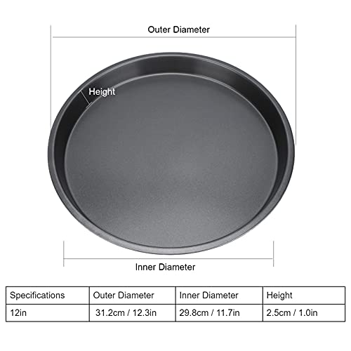 12 inch Deep Pizza Pan for Oven (2 Count)