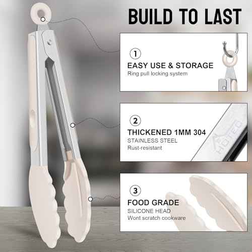 Silicone Serving Tongs for Cooking 9 (3 Count)