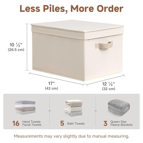 Fabric Storage Bins with Lids (3 Count)