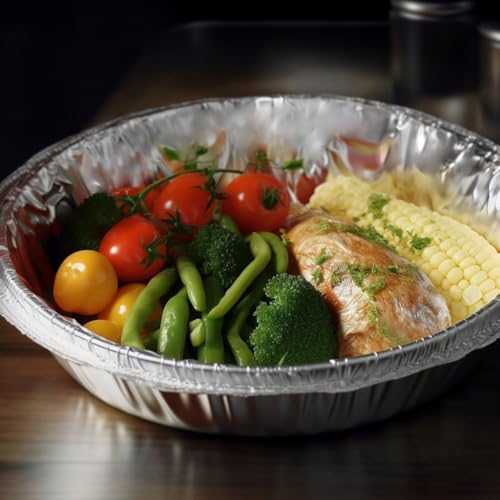 Round Aluminum Pans with Lids (30 Count)