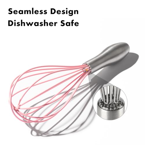 10 Inch Pink Silicone Whisk