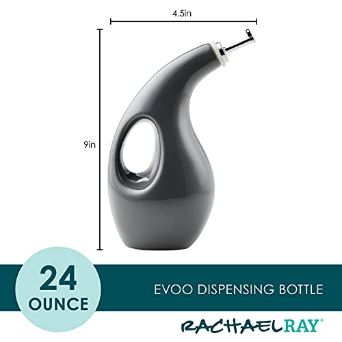 48465 Ceramic EVOO Oil and Vinegar Dispensing Bottle with Spout