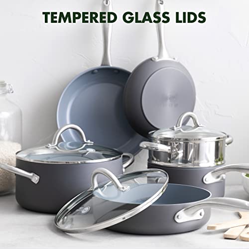 Lima Hard Anodized Healthy Ceramic Nonstick 12 Piece Cookware Pots and Pans Set