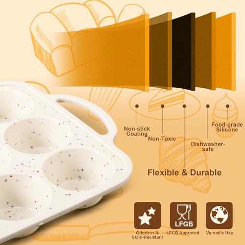 2 Silicone Muffin Pans with 200 Liners (2 Count)