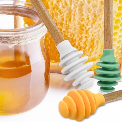 3 Pack Silicone Honey Dipper Sticks