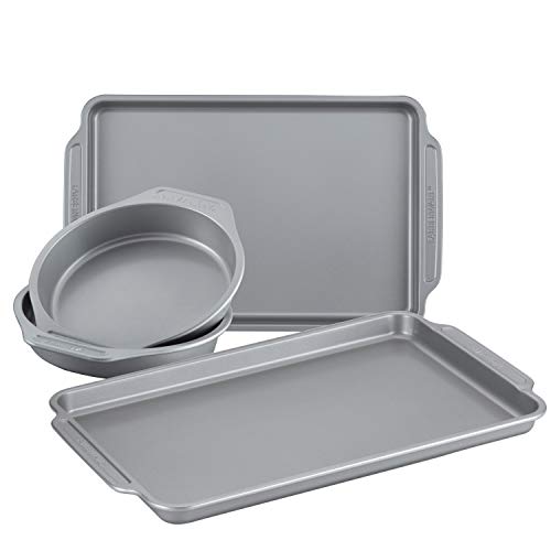 Nonstick Bakeware Set Includes Baking Cake Pans and Cookie Sheets