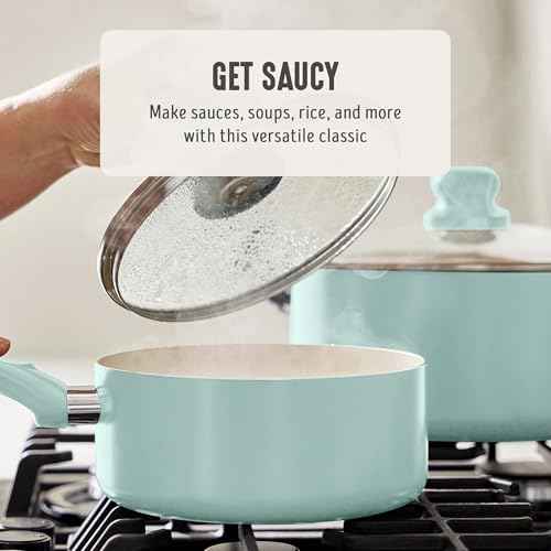 2QT Ceramic Nonstick Saucepan with Lid