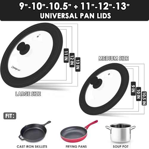 2 Pcs Universal Silicone Pan Lids (2 Count)