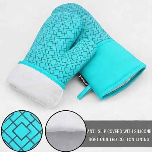 Oven Mitts and Pot Holders Sets 6pcs (6 Count)
