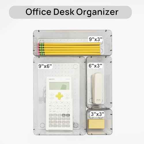 25 Pack Plastic Drawer Organizers with Non (25 Count)