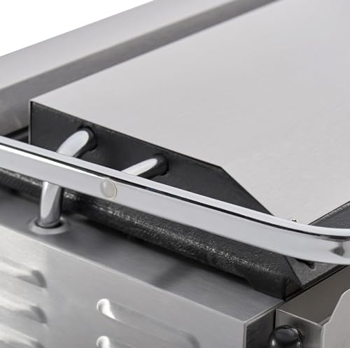 Commercial Electric Panini Sandwich Grill with Grooved Plates