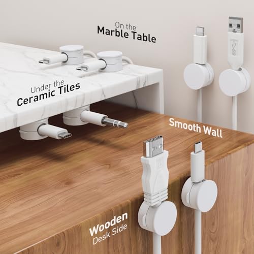 8 Pack Magnetic Cable Clips (8 Count)